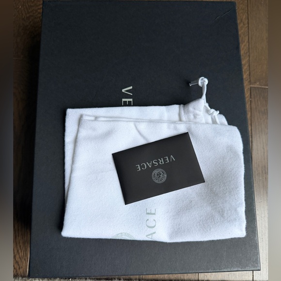 Versace Gold Block Heel Sandals - Picture 8 of 8